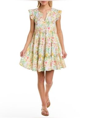 Roller Rabbit Pippa Floral Ruffle Dress Sz X-Large